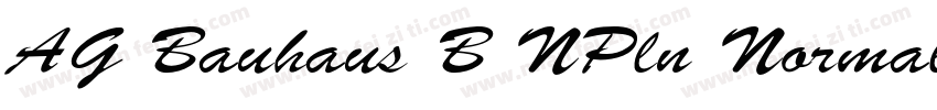 AG Bauhaus B NPln Normal Regular字体转换